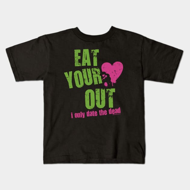 EAT HEART OUT Kids T-Shirt by toddgoldmanart